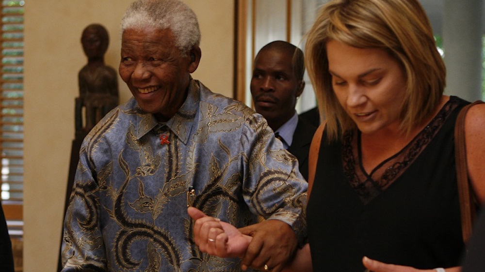Zelda la Grange and Nelson Mandela