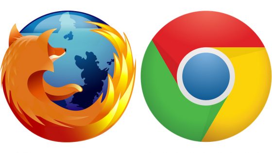 Firefox and Google Chrome logos