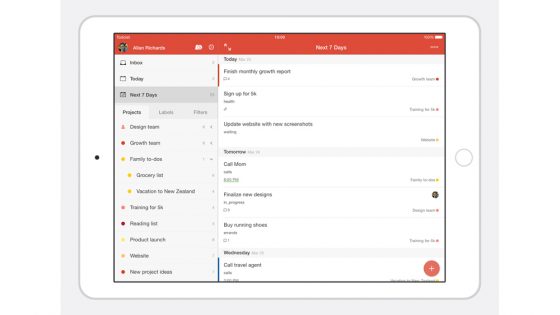 Todoist on iPad