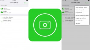 Image to Excel on iPhone