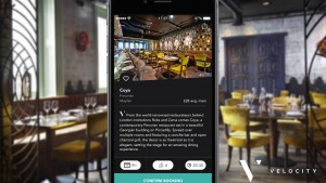 The Velocity app on iPhone