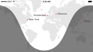 Miranda app day and night map on iPhone