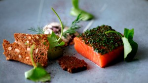 Salmon gravlax at Texture
