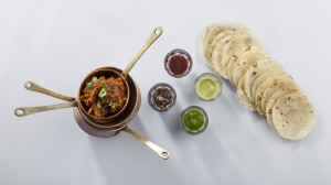 ghee roast lamb, roomali roti pancakes, chutneys(2)