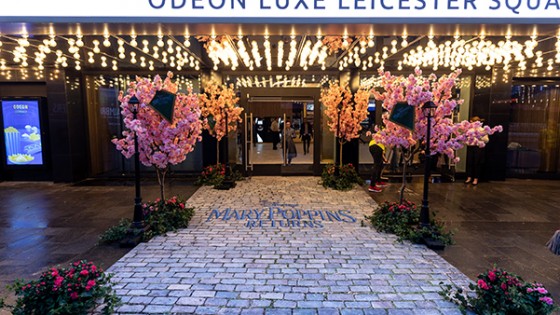 Odeon Luxe Leicester Square – designed to look fancy with Mary Poppins costume