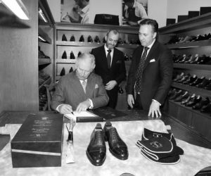 Prince-Charles-receiving-bespoke-shoes-as-a gift