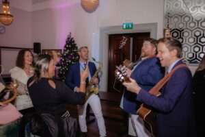 Wandering-Hands-trio-at-PA-Life-Christmas-party-2022