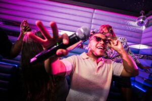work socials at Lucky Voice in the UK