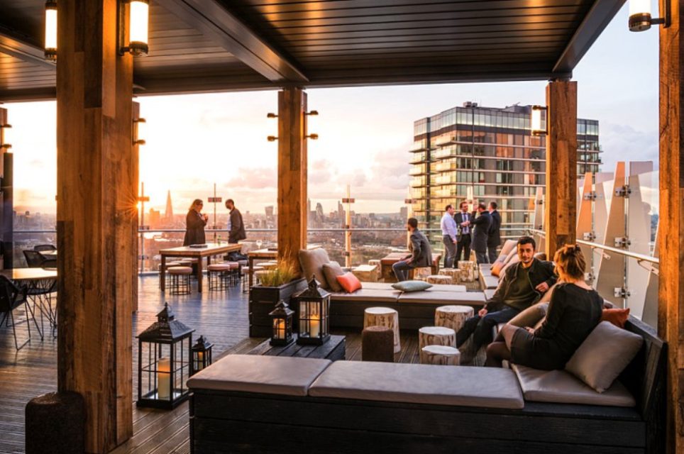 Bokan Canary Wharf roof terrace bar