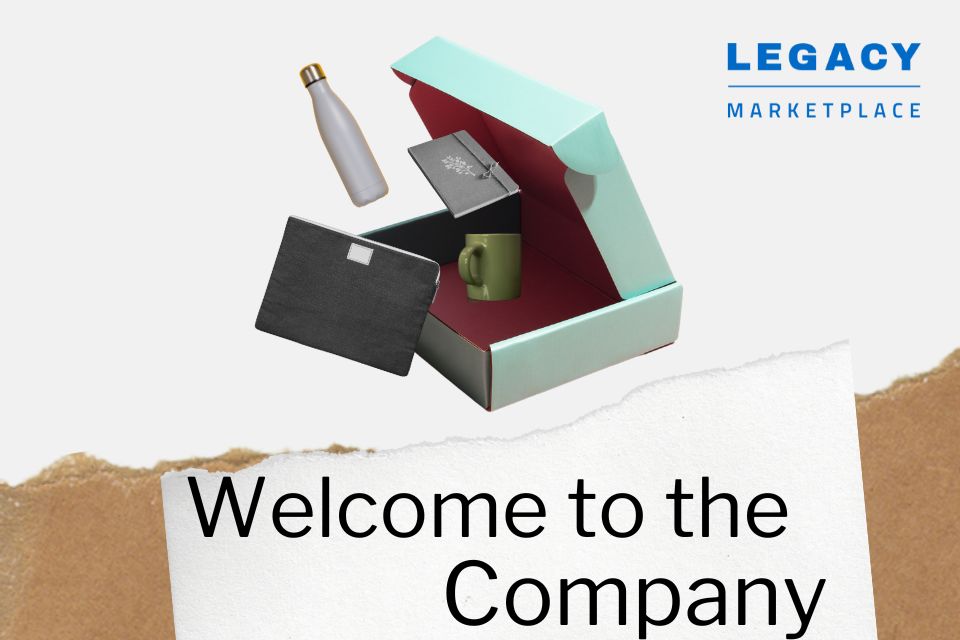 employee welcome pack with sustainable items