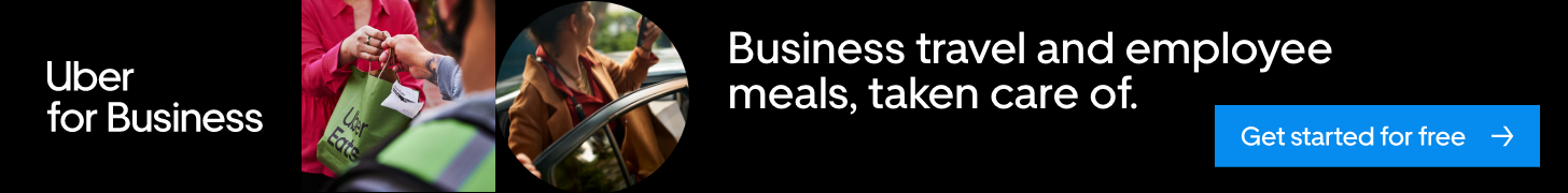 Uber - Business travel and employee meals, taken care of.