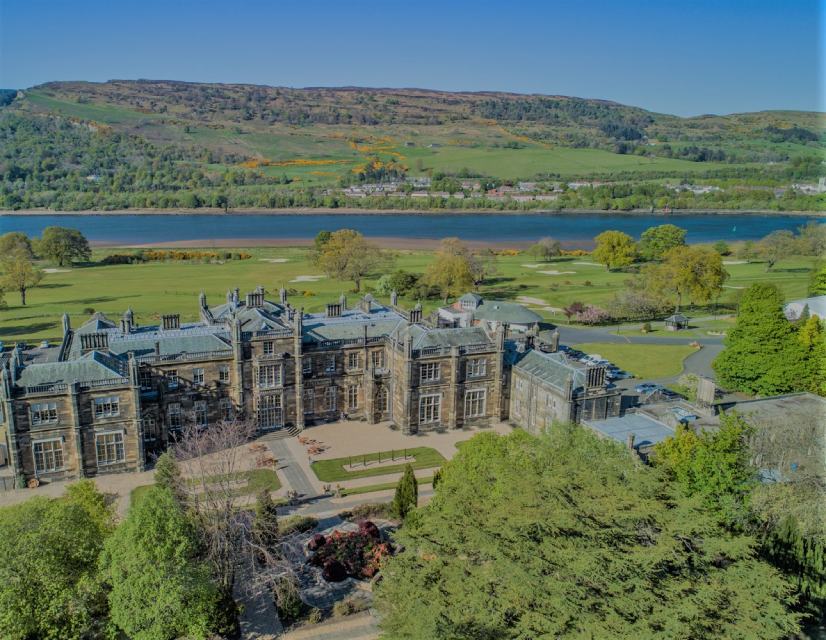 exterior-of-Mar-Hall-Golf-and-Spa-resort-in-Scotland