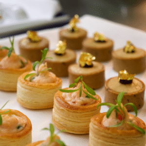 canapes on a tray