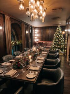 Christmas setting table