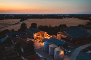 barn accommodation in the fields