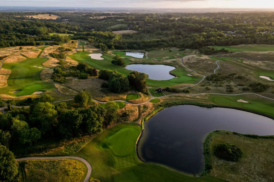 aerial view golf course