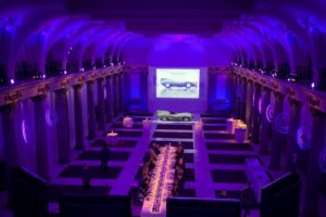 conference venue purple light