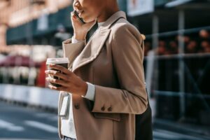 woman assistant on a phone