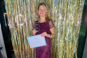 woman at awards